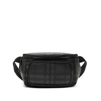 Burberry City Check Belt Bag - male - Burberry - Bum Bags - Gray - ONE SIZE - Bags