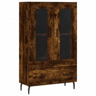 Berkfield Home Highboard Smoked Oak 69.5x31x115 cm Engineered Wood in Brown