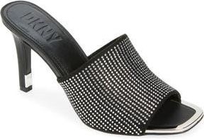 DKNY Bronx Rhinestone Sandal in Clear/Black at Nordstrom Rack, Size 8.5