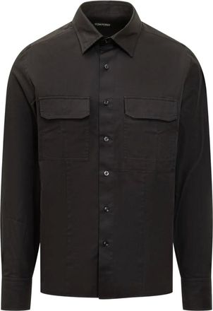Tom Ford Camicia con tasche stile militare - Nero