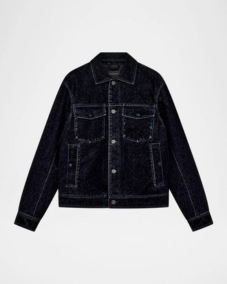 Emporio Armani Flocked Denim Jacket