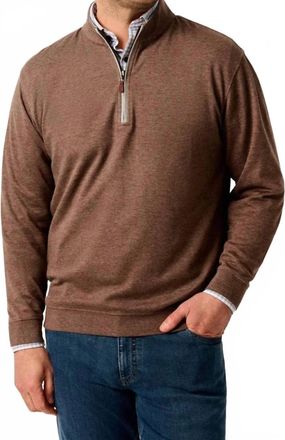 Johnnie-O Sully Quarter Zip Pullover In Grizzly