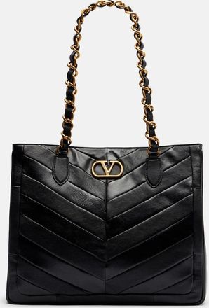 Valentino Garavani Laseine Small chevron leather tote bag