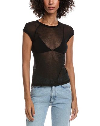 Helmut Lang Twisted Crop Sheer Top