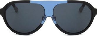 Linda Farrow KRIS VAN ASSCHE KVA33 C3 Mens Sunglasses Black Size 60