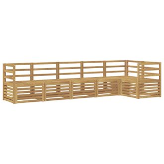vidaXL Conjunto De Sof&aacute;s De Exterior 6 Pcs Blanco 304 X 126,5 X 73 Cm Vidaxl