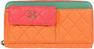 Chanel Portafoglio trapuntato 2020 - Arancione
