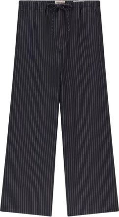 Guess Broeken, Dames, Blauw, W28, Pinstripe Wijde Broek