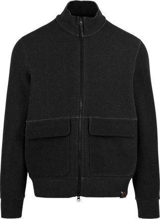 Aspesi Ay 74 Sweaters - Heren - Vesten met rits - Zwart - XL - Hoodies & sweatvesten