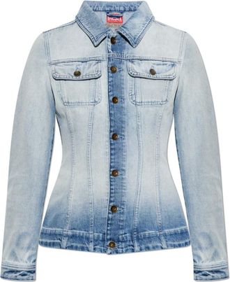 Diesel De-Katerin-S Jacket - Dames - Spijkerjassen - Blauw - XS - Katoen - Jassen