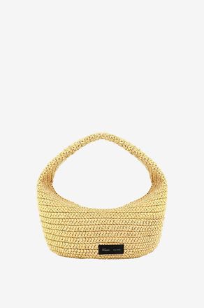 Khaite Schultertasche aus Bast The Medium Olivia Hobo