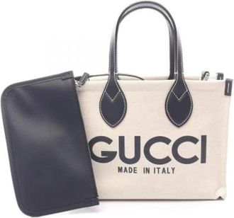 Gucci Pre-owned Tote Bags, female, Beige, Size: ONE SIZE Pre-owned Tote Bag