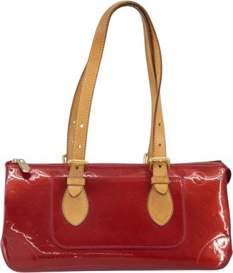 Louis Vuitton Rosewood Avenue Handbag Monogram Vernis Red Patent_Leather Handbag (Pre-Owned)