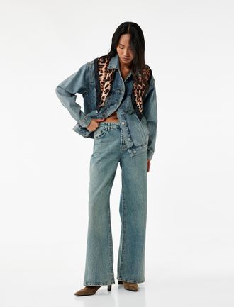 Koton BROEKEN Lange Spijkerbroek Rechte Pasvorm Katoen