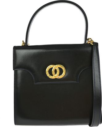 Celine Handbag Leather Black Leather Handbag (Pre-Owned)