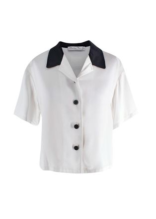 Dior Vibe Black and White Bowling Shirt Size S