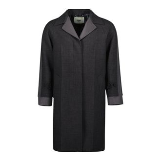 Fendi Dames, Mantels, Grijs, Maat: XS Katoen