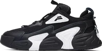 Fila (WMNS) FILA SWARM low swirl sneakers Black And White F12W034124FBW