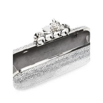 Alexander McQueen Knuckle Clutch - Silver