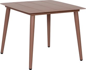 Wanderlust Deco Mesa De Aluminio Marr&oacute;n 90x90x75h Cm