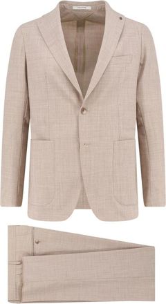 Tagliatore Montecarlo Suit - Heren - Business pakken - Beige - 2XL - Wol - Kostuums