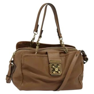 Chlo&eacute; Pre-owned Handbags, female, Brown, Size: ONE SIZE Pre-owned Hand Bag