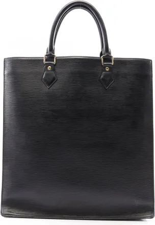 Louis Vuitton Black Leather Tote Bag (Pre-Owned)