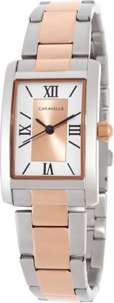 Bulova Bulova Caravelle Quartz Rose Gold/Silver Dial Ladies Watch 45L187
