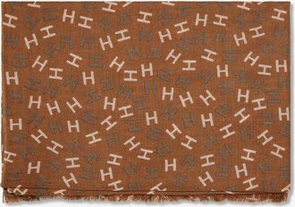 Hemisphere Kaschmir- und Seidenschal mit Monogrammprint Nies