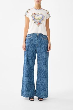 Camilla Slim Fit Round Neck T-Shirt in The Pottery Parlour at Nordstrom, Size Xx-Large Au