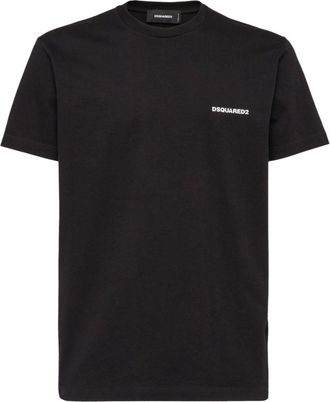 Dsquared2 map-print cotton T-shirt - men - Fabric - L - Black