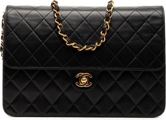 Chanel 2002-2003 CC Quilted Lambskin Single Flap crossbody bag - Nero