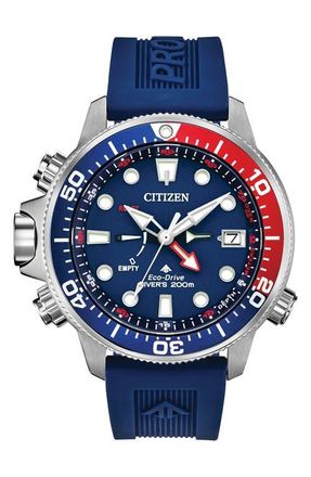 Citizen Promaster Aqualand 200M Depth Meter Watch, 46mm in Blue at Nordstrom