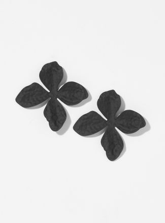 Simons Womens Matte-finish large colourful flower earrings