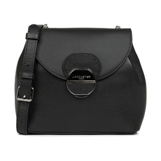 Lancaster Cross Body Bags, female, Black, Size: ONE SIZE Flap Crossbody Bag with Metal Clasp