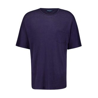 Frescobol Carioca T-Shirts, male, Blue, S, Carmo Linen Jersey T-Shirt