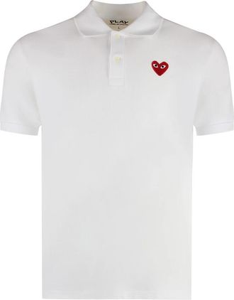 Comme Des Gar&ccedil;ons Play Polo Shirt - Dames - Polos - Wit - XL - Katoen - Tops