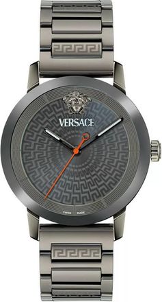 Versace V-Helix Quartz Gunmetal Dial Mens Watch VE9G00424