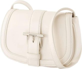 Alexander McQueen Alexander McQueen Hobo Bags - T-Bar Satchel Mini Purse - Leather - White - Gr. unisize - in Beige - für Damen