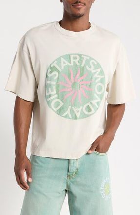 Diet Starts Monday Sol Graphic T-shirt in Antique White/washed Green at Nordstrom, Size Xx-Large