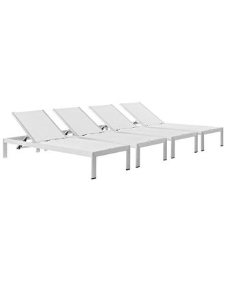 ModWay Shore Set Of 4 Outdoor Patio Chaise Loungers