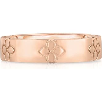 Roberto Coin Verona 18K Rose Gold Floral Band Ring at Nordstrom, Size 7