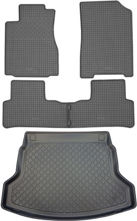 OEM Honda Cr-v Iv Suv (5 Puertas) De 10/2012 A 09/2018. Juego: Alfombrillas De Goma Para Coche + Alfombrilla Para Maletero