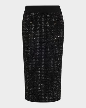 Veronica Beard Corbin Knit Midi Skirt