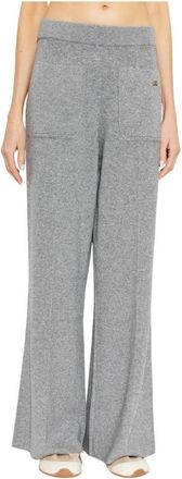 Victoria Beckham Wolbroek met Rechte Pijpen - Dames - Wijde Broeken - Grijs - M - Wol - Broeken