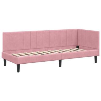 vidaXL Estructura De Cama En Esquina Rosa 80 Cm X 200 Cm Terciopelo Vidaxl