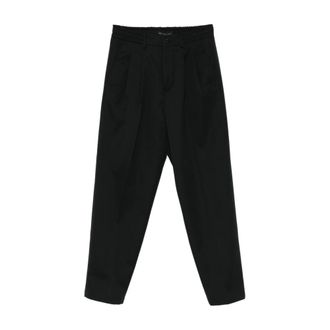 low brand Straight Trousers, male, Black, W34, Double Pleat Trousers