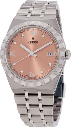 Tudor Automatic Diamond Pink Dial Ladies Watch M28500-0009