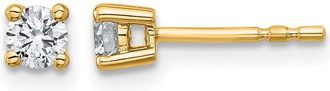 Diamond2Deal 14k Gold 1/3 ct Round Lab Grown Diamond Stud Earrings VS Clarity, D-E Color