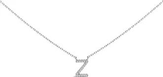 House of Brilliance 10K Gold Diamond Accent A-Z Block Initial Pendant Necklace